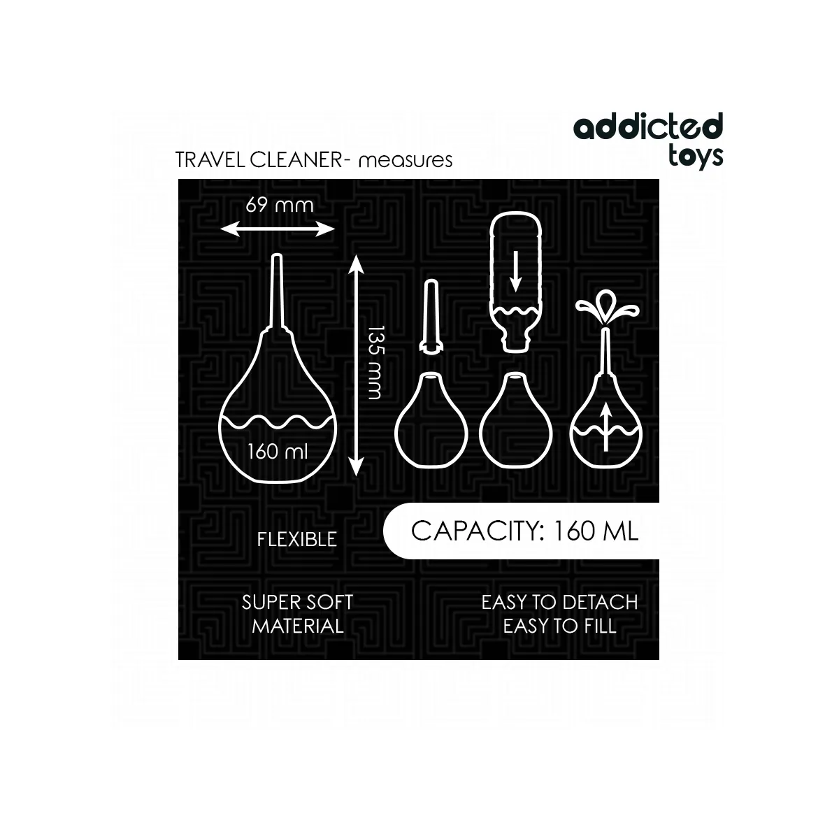 Reise-Analreiniger Grösse M 160 ml von Addicted Toys | Fesselliebe.de