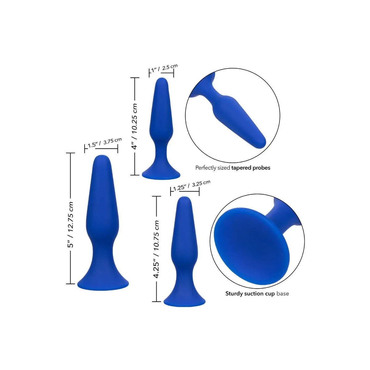 Admiral Kit 3 Analplug Blau von Calexotics | Fesselliebe.de