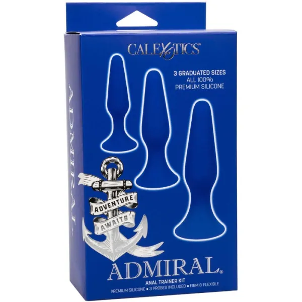 Admiral Kit 3 Analplug Blau von Calexotics | Fesselliebe.de