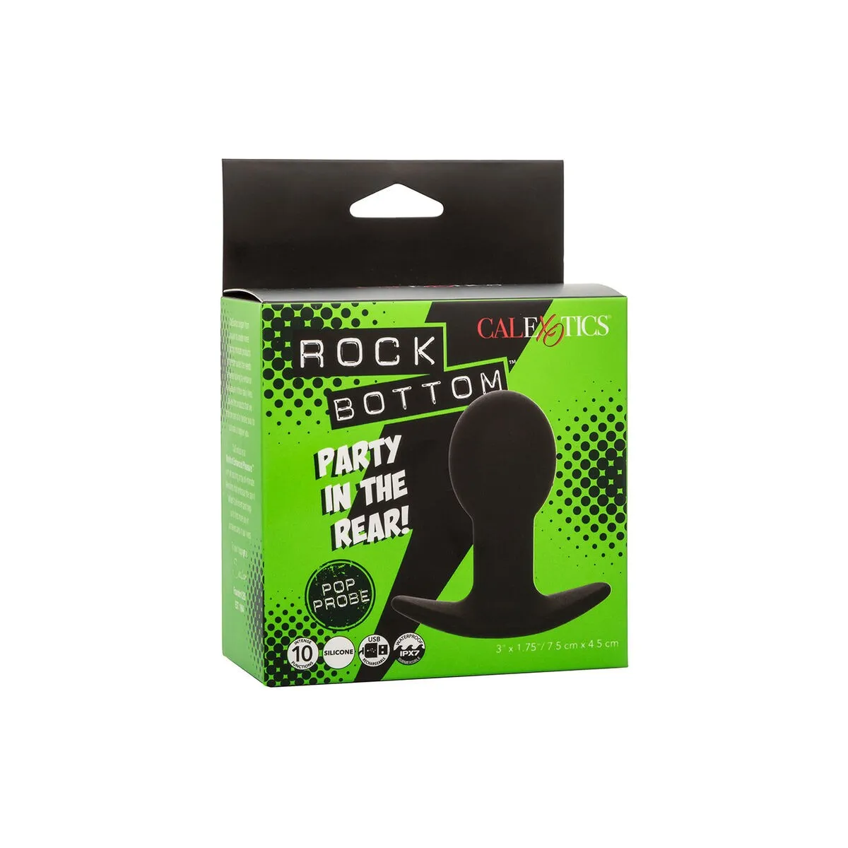 Rock Bottom Anal Plug 10 Vibrationen Silikon Schwarz von Calexotics | Fesselliebe.de