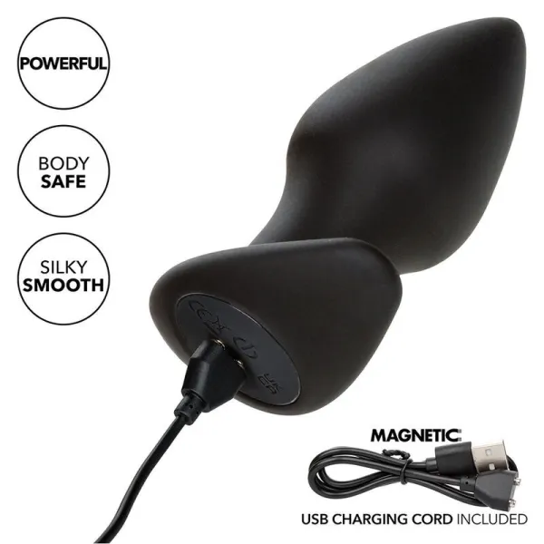 Rock Bottom Perfect Anal Plug 10 Vibrationen Silikon Schwarz von Calexotics | Fesselliebe.de