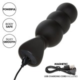 Rock Bottom Anal Plug mit Perlen 10 Vibrationen Silikon Schwarz von Calexotics | Fesselliebe.de