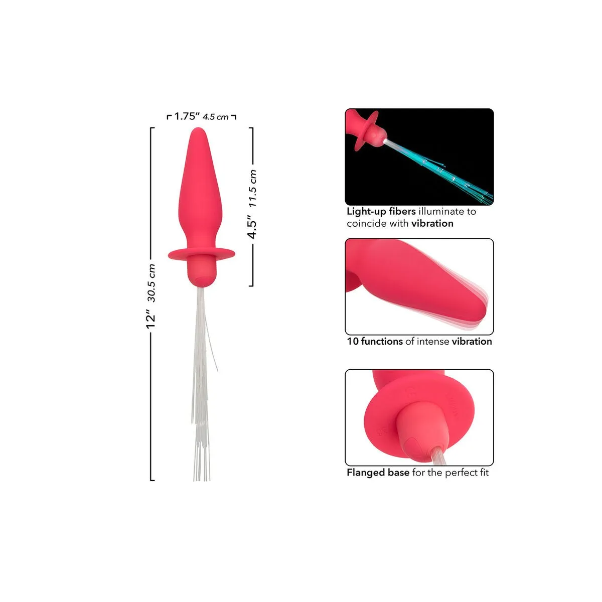 Southern Lights Light Up Leuchtende Analstecker 10 Vibrationen Silikon Rosa von Calexotics | Fesselliebe.de