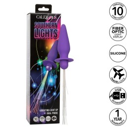 Southern Lights Light Up Leuchtende Analstecker 10 Vibrationen Silikon Lila von Calexotics | Fesselliebe.de