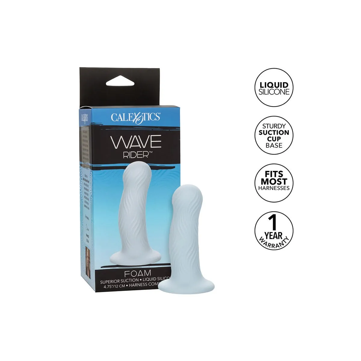 Wave Rider Schaumstoff-Analplug Blau von Calexotics | Fesselliebe.de