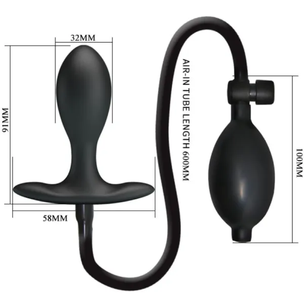 Aufblasbarer Analstecker Schwarz von Pretty Love | Fesselliebe.de