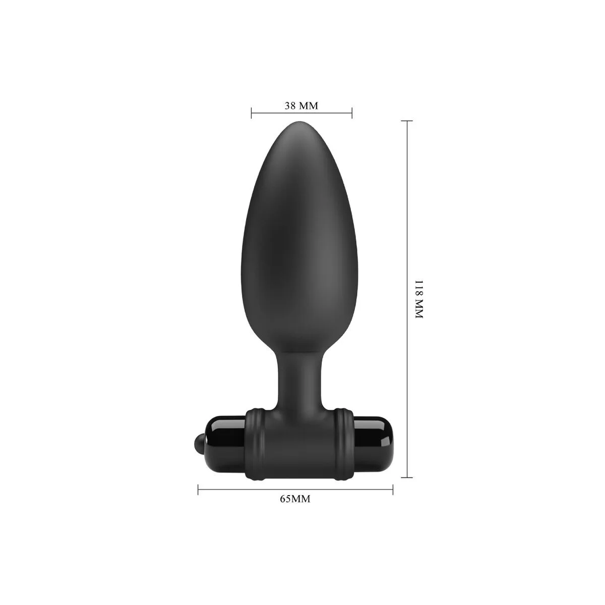 Vibra Butt Plug 2 Anal Plug 10 Vibrationen Schwarz von Pretty Love | Fesselliebe.de