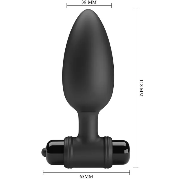Vibra Butt Plug 2 Anal Plug 10 Vibrationen Schwarz von Pretty Love | Fesselliebe.de