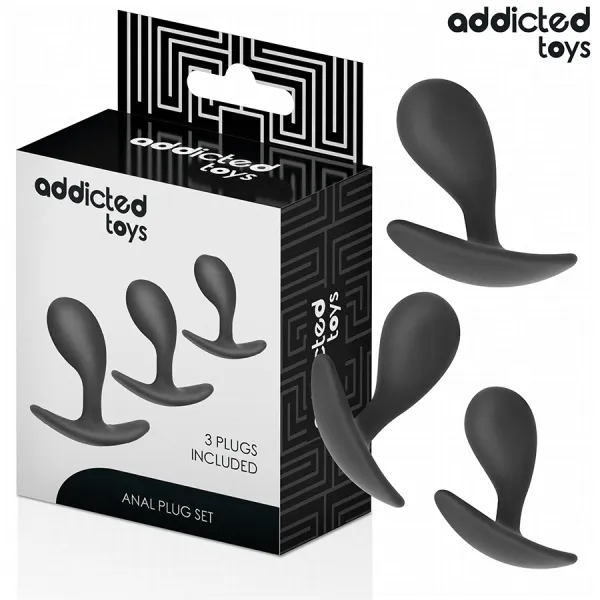 3er-Set Analplug Modell 3 von Addicted Toys | Fesselliebe.de