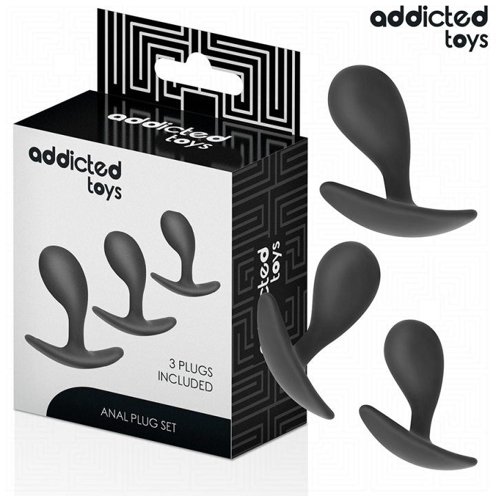 3er-Set Analplug Modell 3 von Addicted Toys | Fesselliebe.de