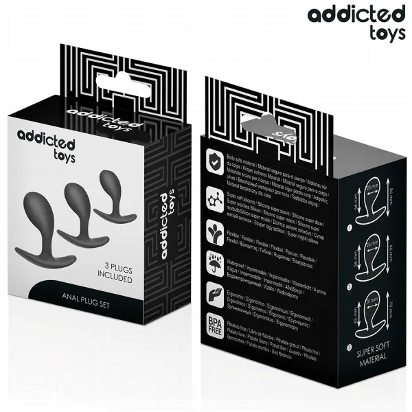 3er-Set Analplug Modell 3 von Addicted Toys | Fesselliebe.de