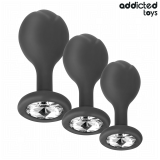 3er-Set Analplug mit Juwel von Addicted Toys | Fesselliebe.de