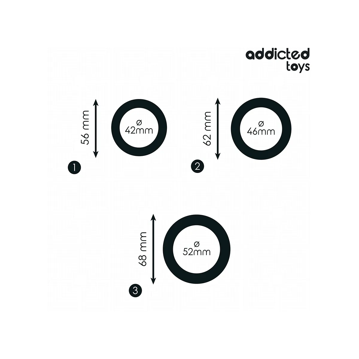 Set aus Flachen Silikonringen von Addicted Toys | Fesselliebe.de