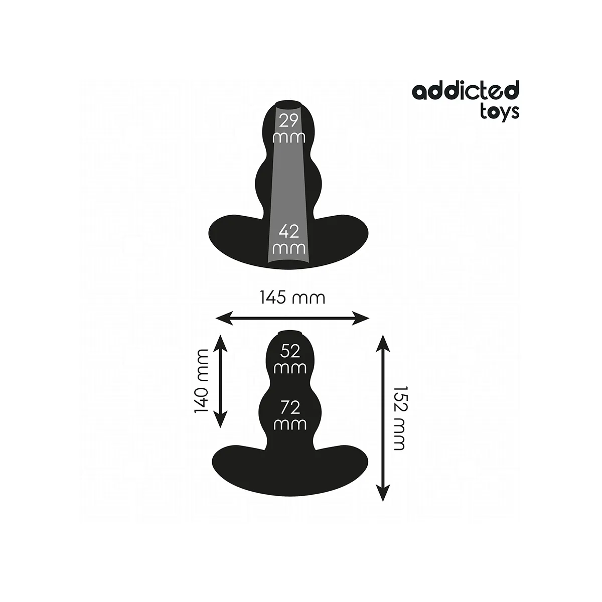 Hohl Anal Plug Grösse XXL 15,2 cm von Addicted Toys | Fesselliebe.de