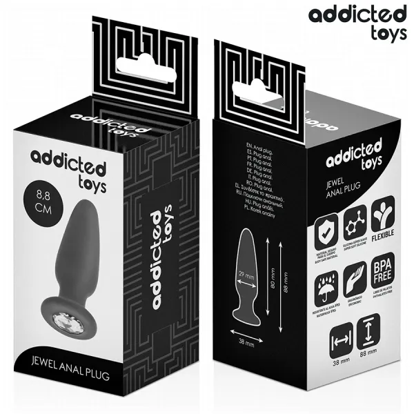 Anal Plug mit Juwel Grösse S 8,8 cm von Addicted Toys | Fesselliebe.de