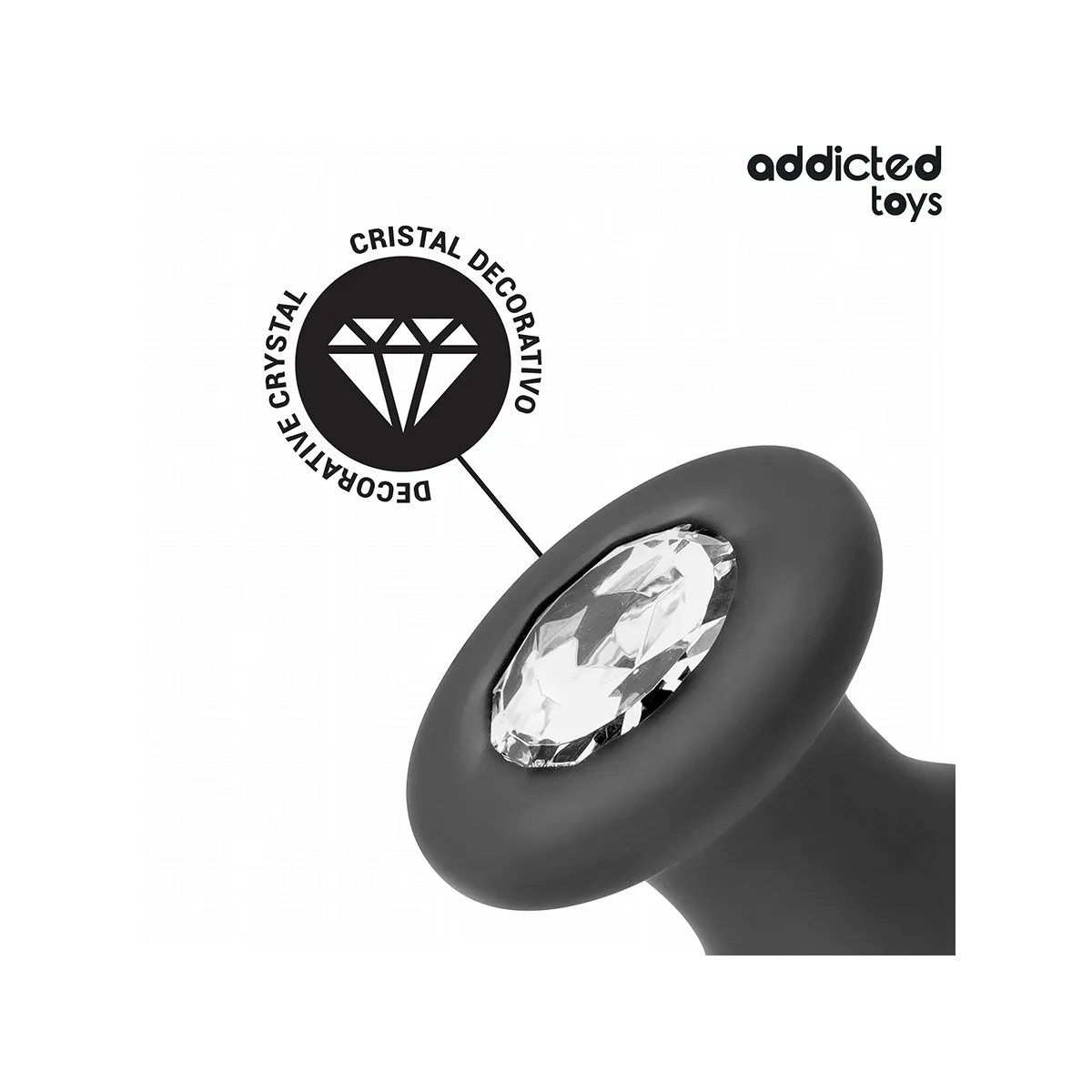 Anal Plug mit Juwel Grösse M 10,4 cm von Addicted Toys | Fesselliebe.de