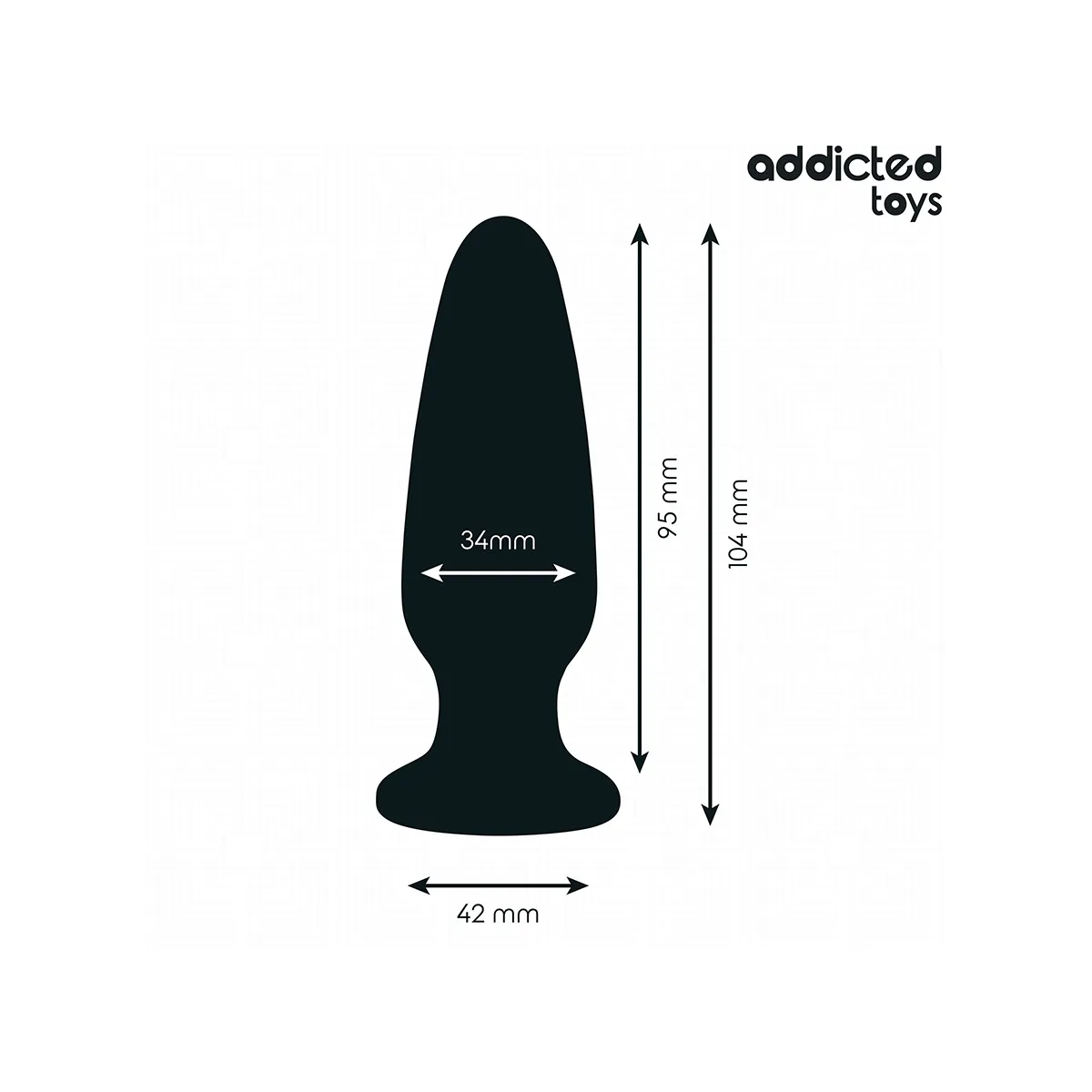 Anal Plug mit Juwel Grösse M 10,4 cm von Addicted Toys | Fesselliebe.de