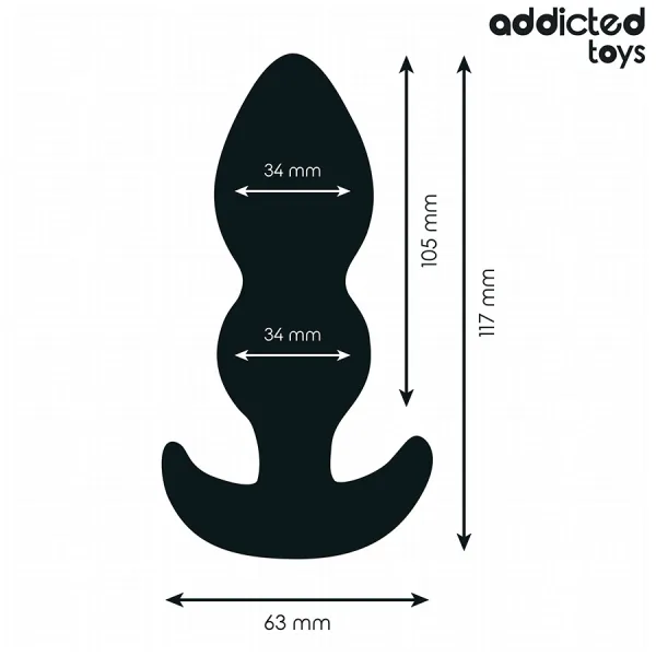 Analstecker Grösse L 11,7 cm von Addicted Toys | Fesselliebe.de
