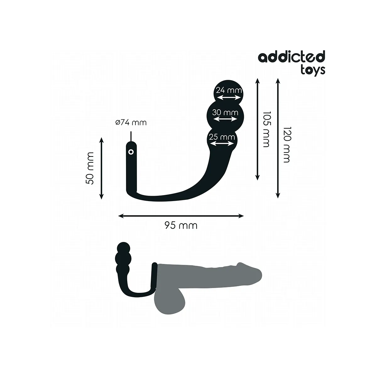 Analplug mit Ring Modell 1 von Addicted Toys | Fesselliebe.de
