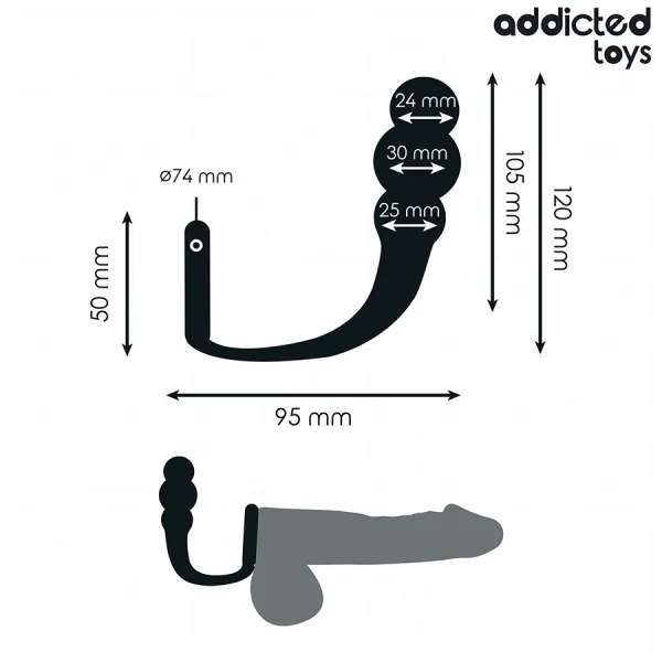 Analplug mit Ring Modell 1 von Addicted Toys | Fesselliebe.de