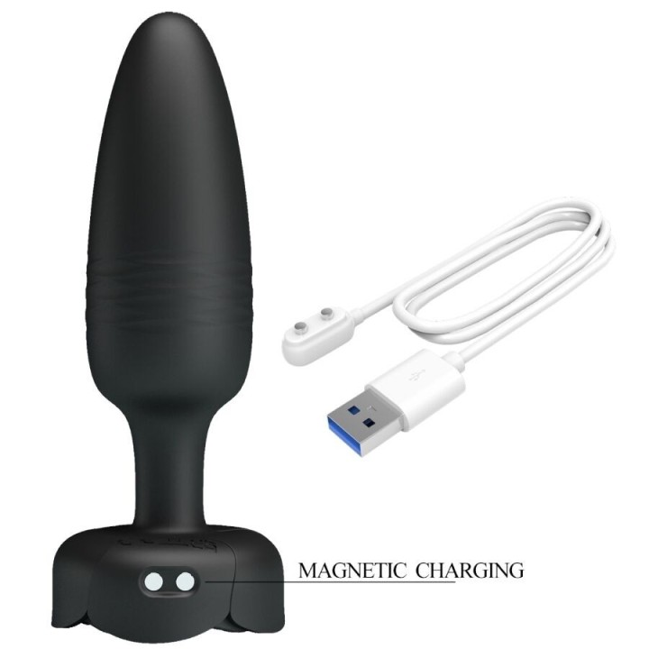 Tarion Anal Plug mit Led Licht Schwarz 12,5 cm von Pretty Love | Fesselliebe.de