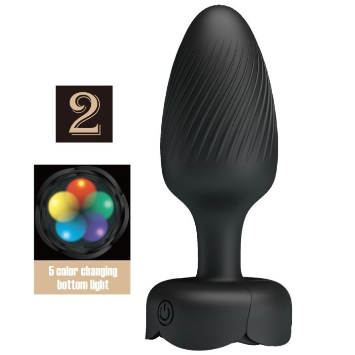 Varian Anal Plug mit Led-Licht Schwarz 10,8 cm von Pretty Love | Fesselliebe.de