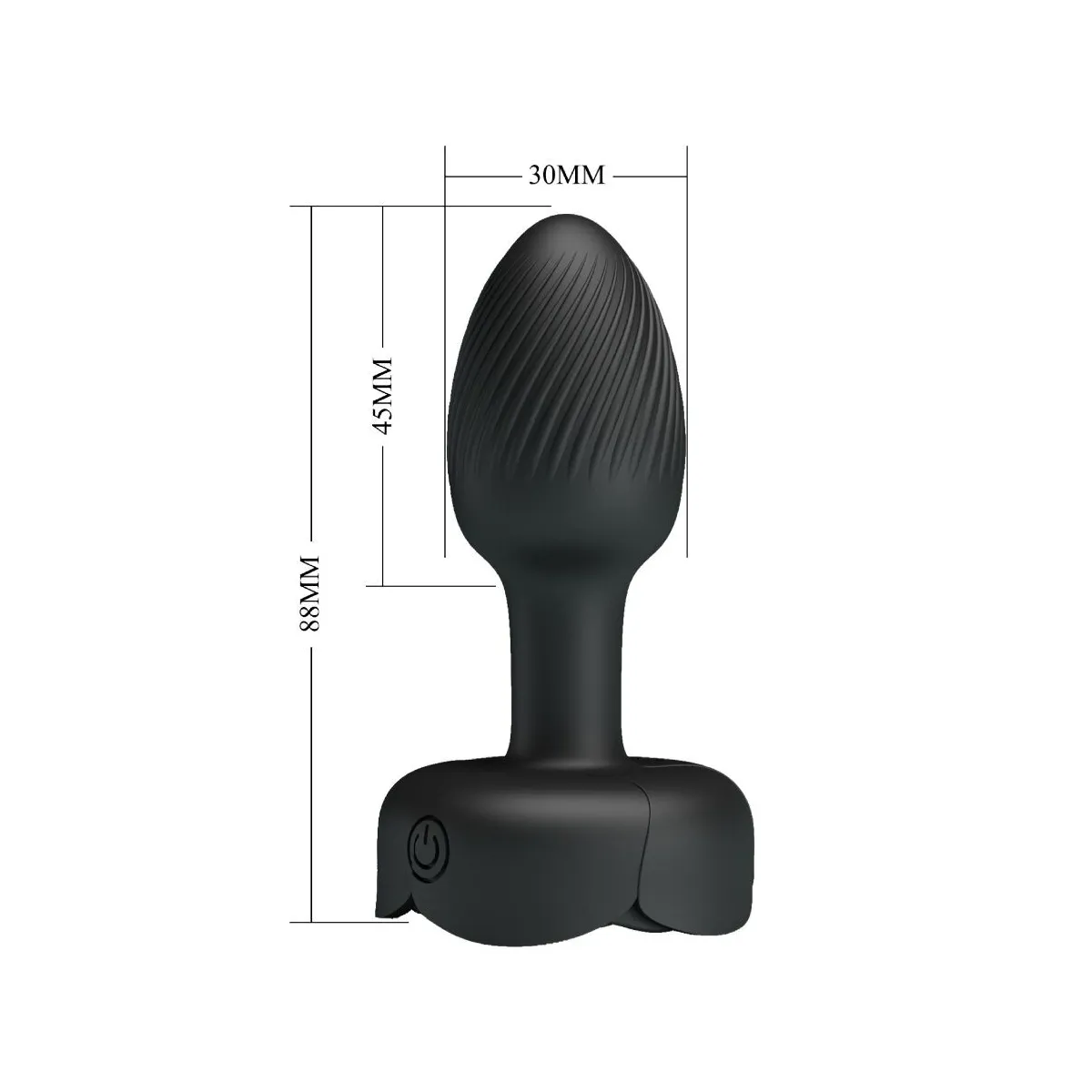 Olman Anal Plug mit Led Licht Schwarz 8,8 cm von Pretty Love | Fesselliebe.de