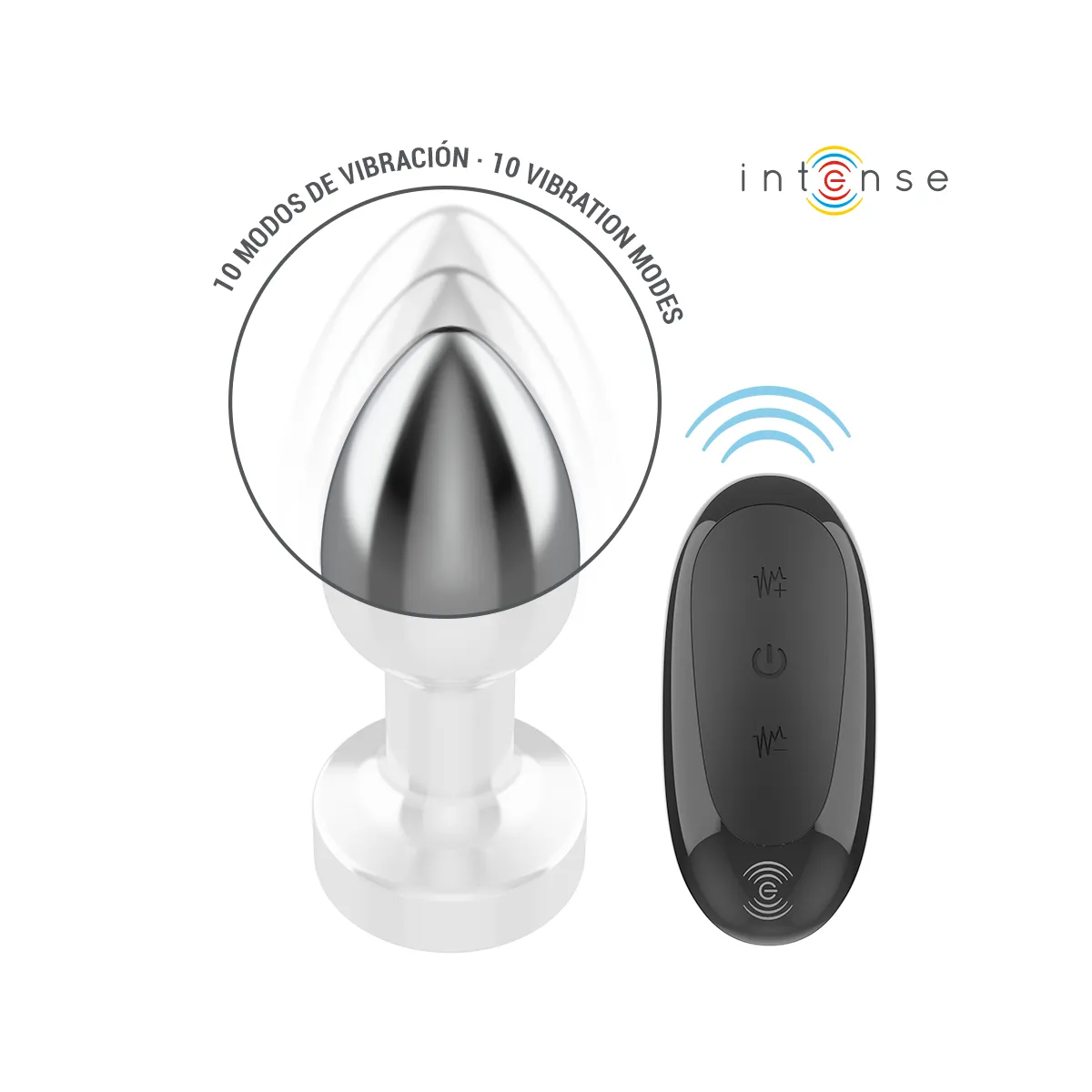 Anal Plug 10 Vibrationen Metall mit Fernbedienung S von Intense Anal Toys | Fesselliebe.de