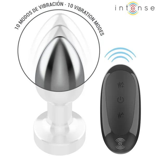 Anal Plug 10 Vibrationen Metall mit Fernbedienung S von Intense Anal Toys | Fesselliebe.de