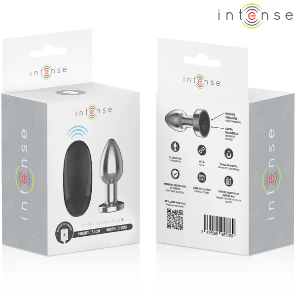 Anal Plug 10 Vibrationen Metall mit Fernbedienung S von Intense Anal Toys | Fesselliebe.de