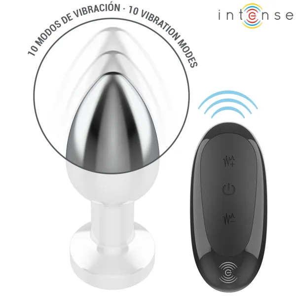 Anal Plug 10 Vibrationen Metall mit Fernbedienung M von Intense Anal Toys | Fesselliebe.de