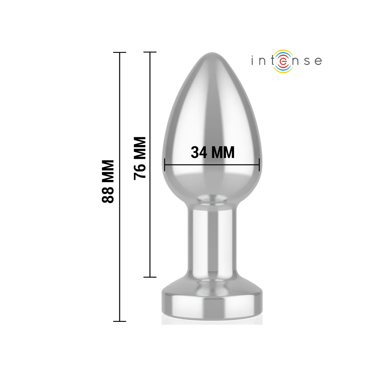 Anal Plug 10 Vibrationen Metall mit Fernbedienung M von Intense Anal Toys | Fesselliebe.de