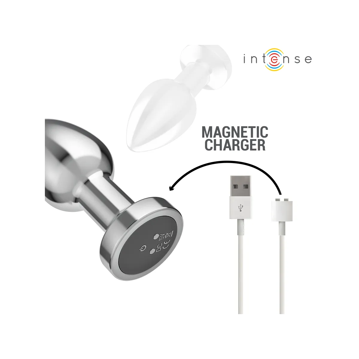 Anal Plug 10 Vibrationen Metall mit Fernbedienung M von Intense Anal Toys | Fesselliebe.de