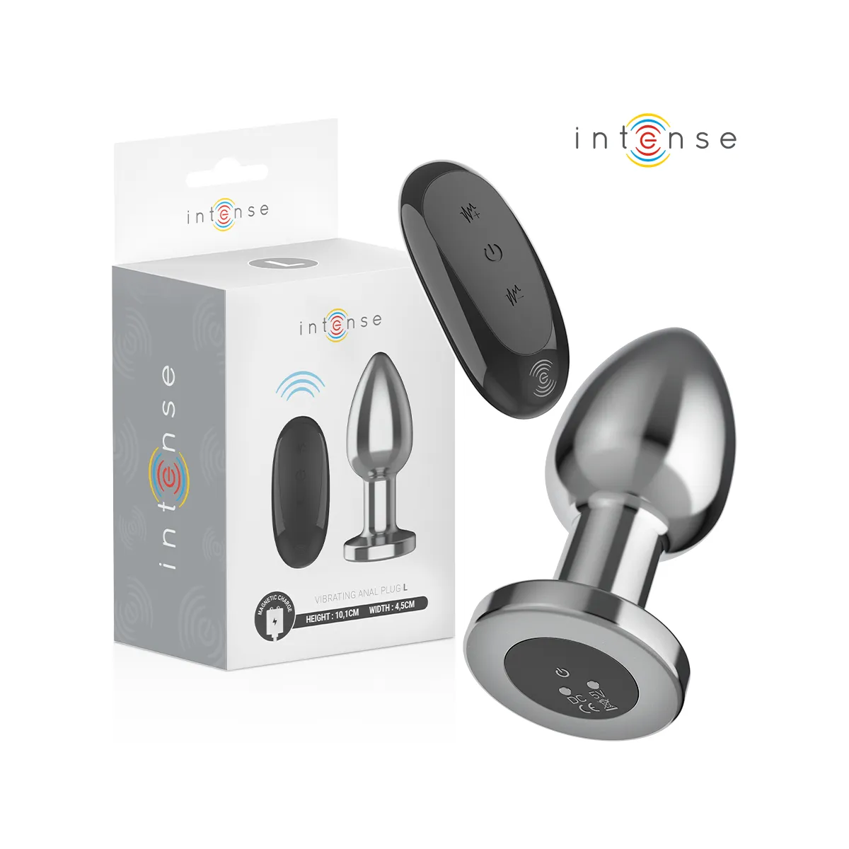 Anal Plug 10 Vibrationen Metall mit Fernbedienung L von Intense Anal Toys | Fesselliebe.de