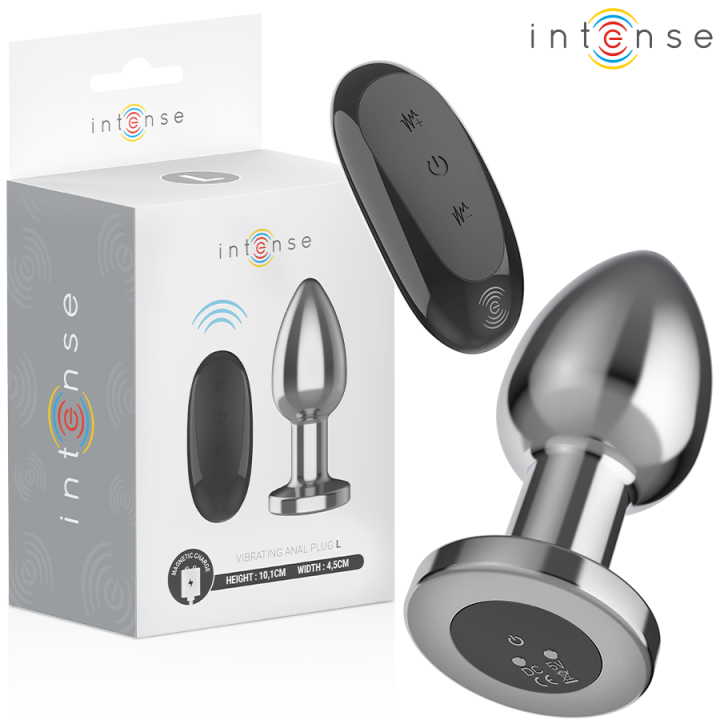 Anal Plug 10 Vibrationen Metall mit Fernbedienung L von Intense Anal Toys | Fesselliebe.de