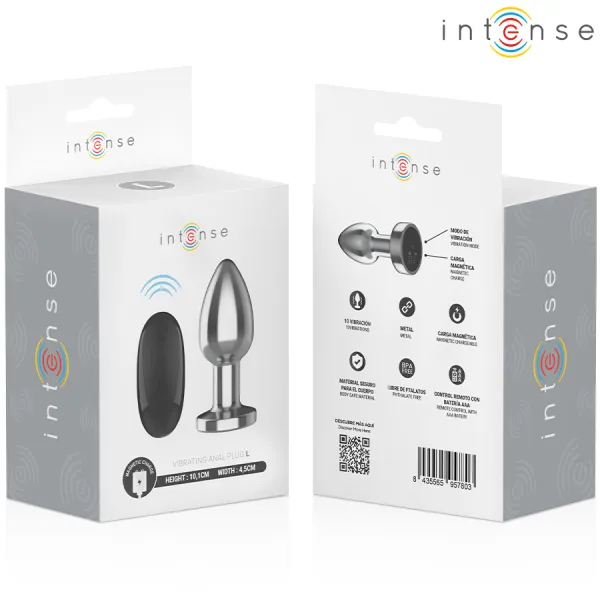 Anal Plug 10 Vibrationen Metall mit Fernbedienung L von Intense Anal Toys | Fesselliebe.de