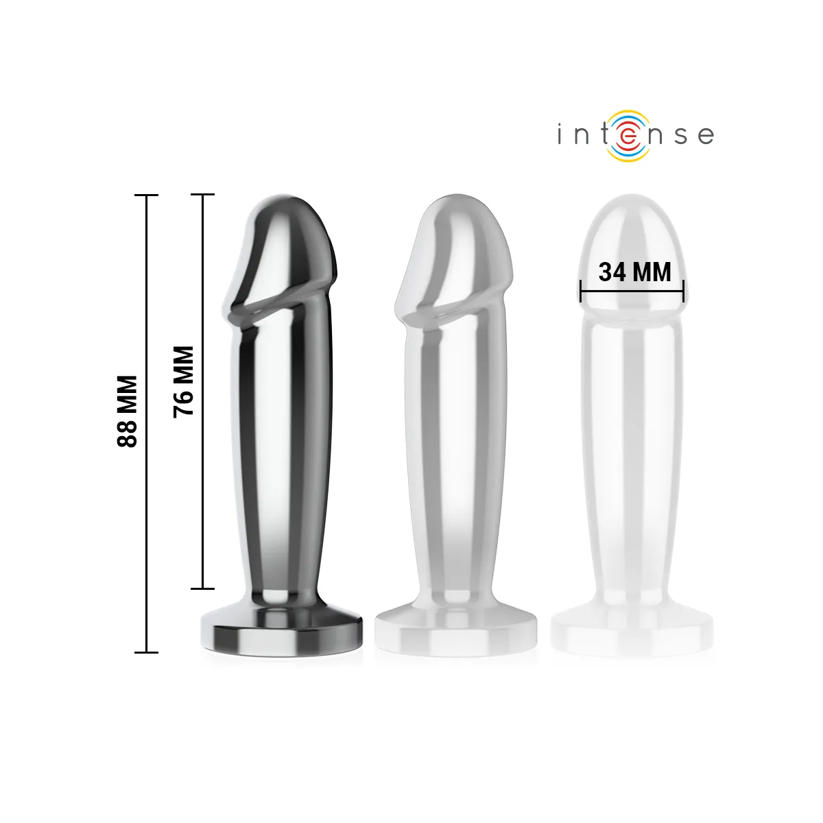 Anal Plug 10 Vibrationen Metalldildo mit Fernbedienung S von Intense Anal Toys | Fesselliebe.de