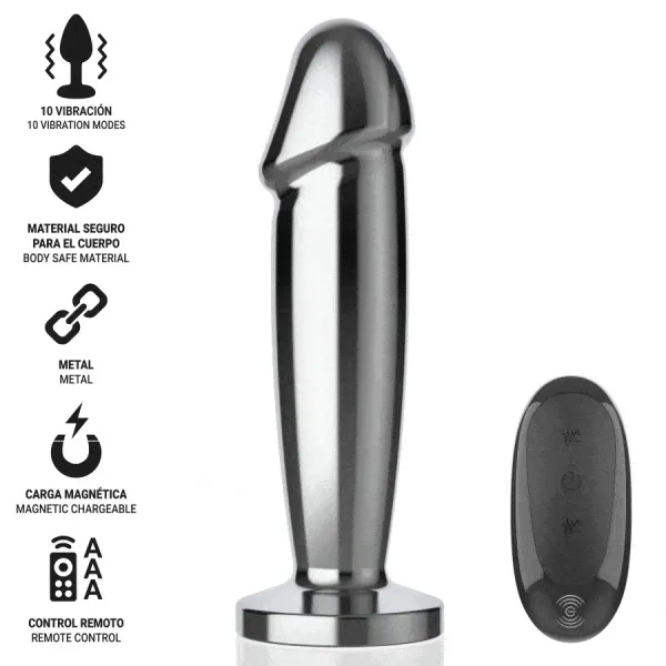 Anal Plug 10 Vibrationen Metalldildo mit Fernbedienung M von Intense Anal Toys | Fesselliebe.de