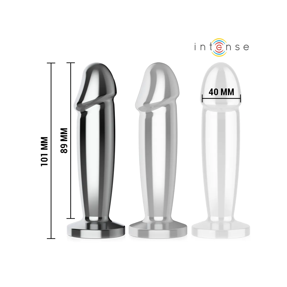 Anal Plug 10 Vibrationen Metalldildo mit Fernbedienung M von Intense Anal Toys | Fesselliebe.de