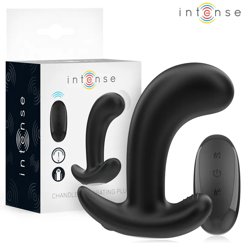 Chandler Anal Plug 10 Vibrationen Schwarz mit Fernbedienung von Intense Anal Toys | Fesselliebe.de
