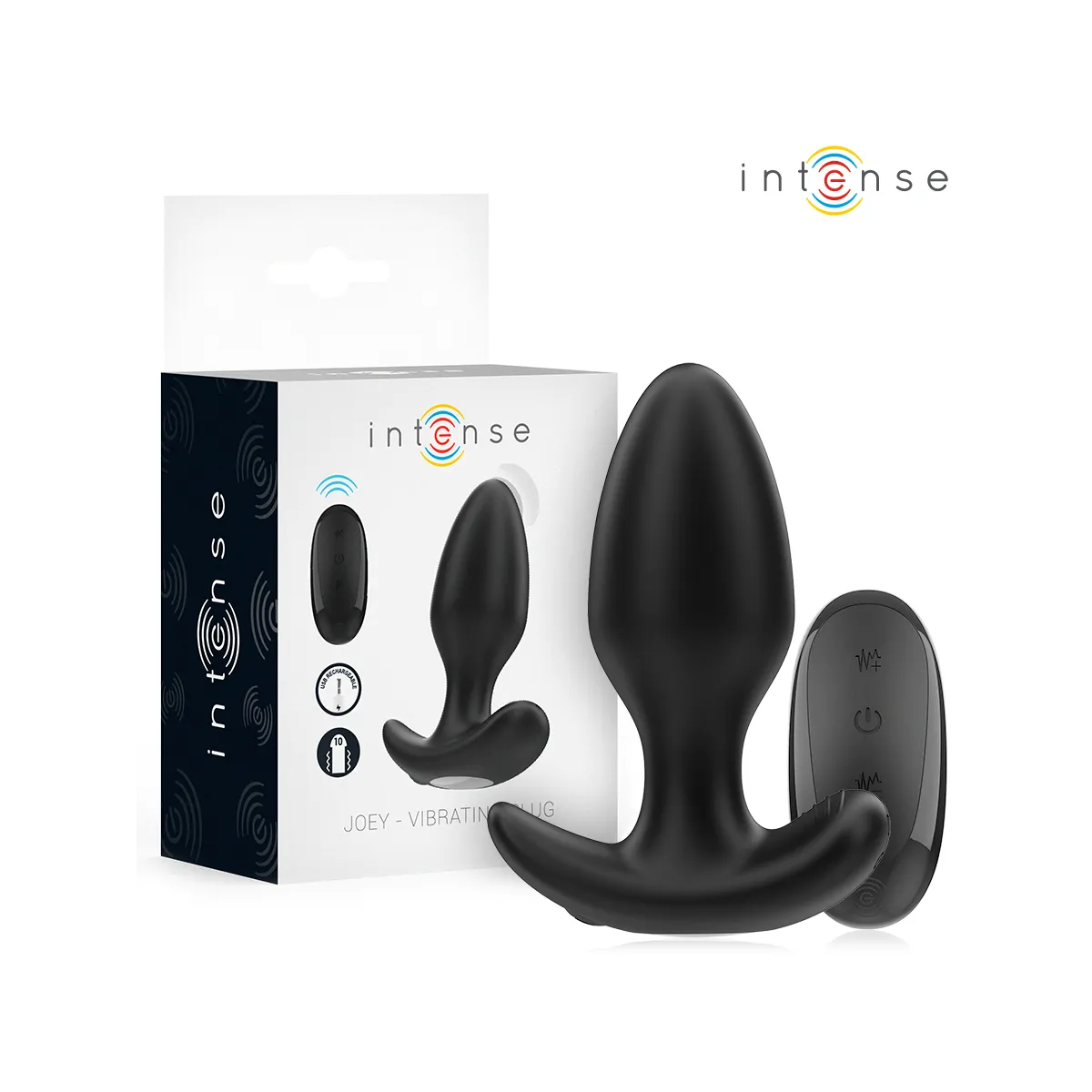 Joey Anal Plug 10 Vibrationen Schwarz mit Fernbedienung von Intense Anal Toys | Fesselliebe.de