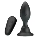 Analstecker mit Vibration, Schwarze mit Fernbedienung von Mr Play