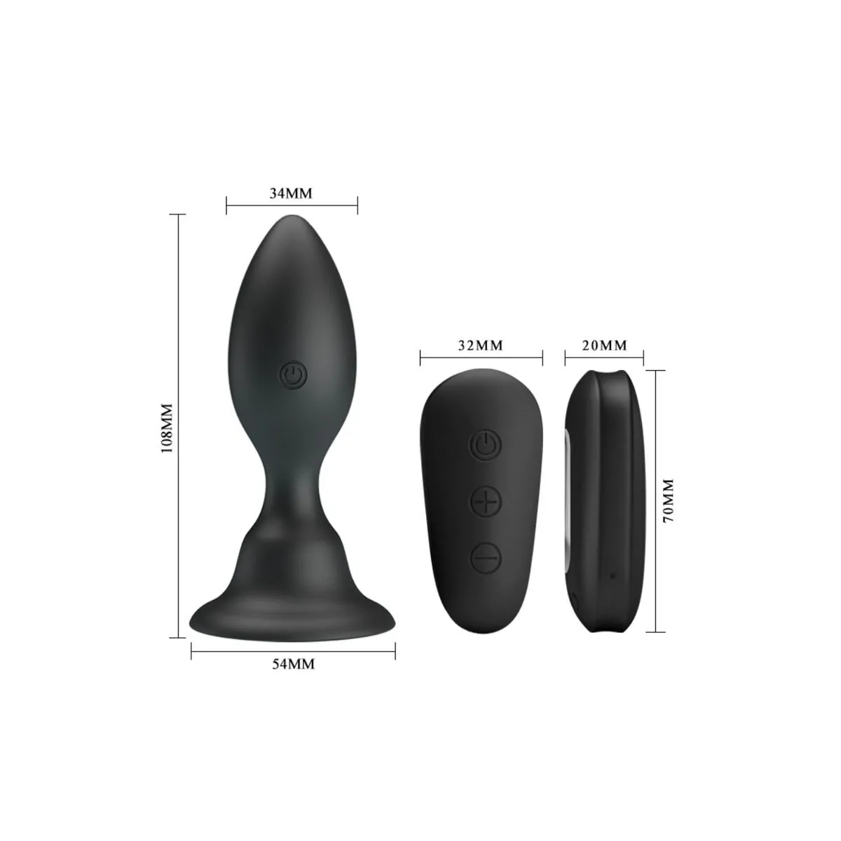 Analstecker mit Vibration, Schwarze mit Fernbedienung von Mr Play | Fesselliebe.de