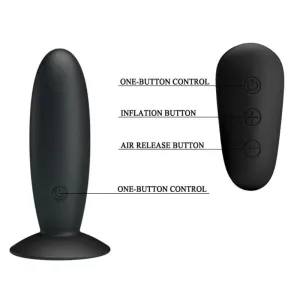 Analstecker mit Vibration, Schwarze mit Fernbedienung von Mr Play