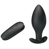Regina Anal Plug wiederaufladbarer Vibrator Schwarz von Pretty Love Bottom | Fesselliebe.de