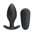 Regina Anal Plug wiederaufladbarer Vibrator Schwarz von Pretty Love Bottom