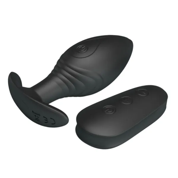 Regina Anal Plug wiederaufladbarer Vibrator Schwarz von Pretty Love Bottom | Fesselliebe.de