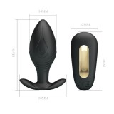 Regina Anal Plug wiederaufladbarer Vibrator Schwarz von Pretty Love Bottom | Fesselliebe.de