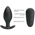 Regina Anal Plug wiederaufladbarer Vibrator Schwarz von Pretty Love Bottom