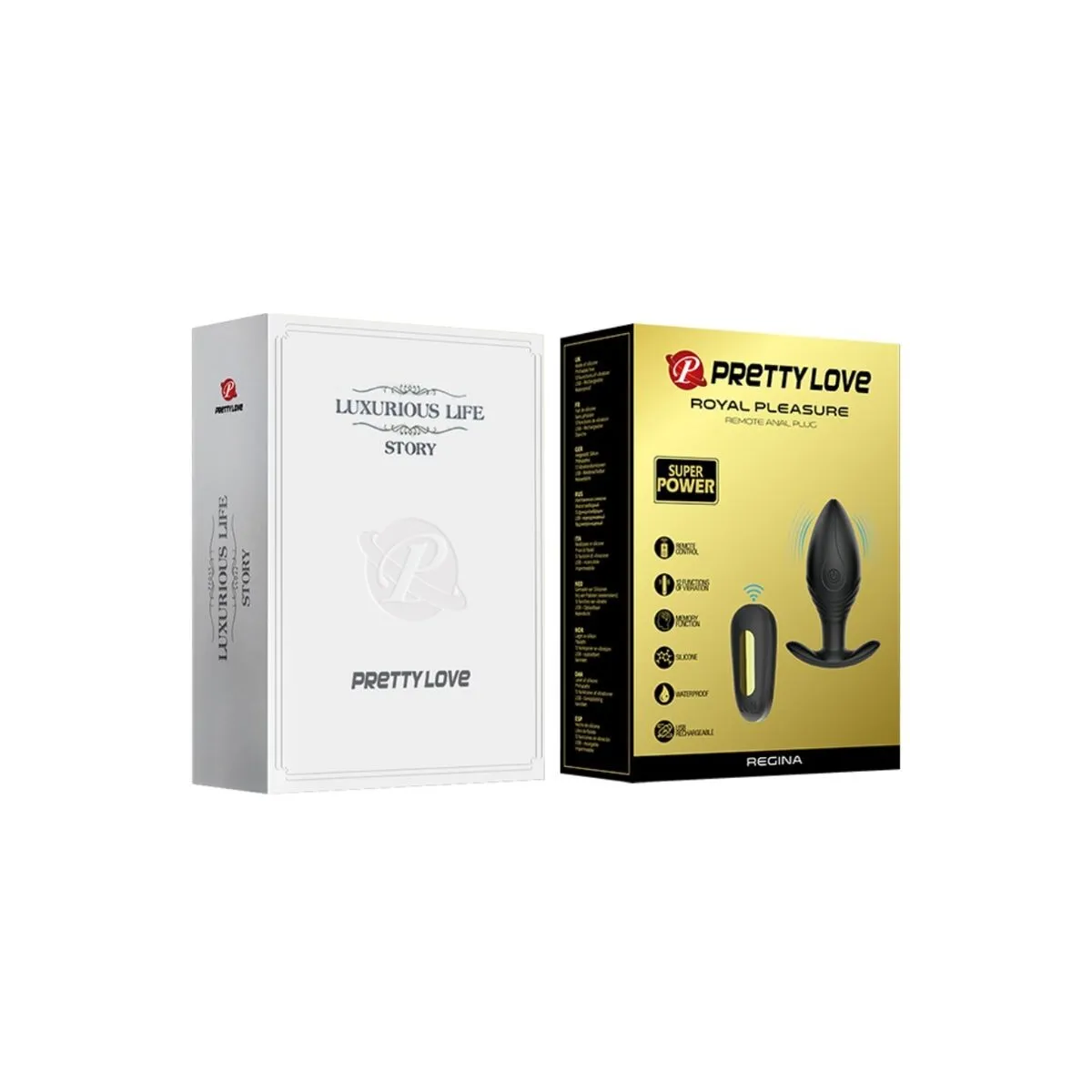 Regina Anal Plug wiederaufladbarer Vibrator Schwarz von Pretty Love Bottom | Fesselliebe.de